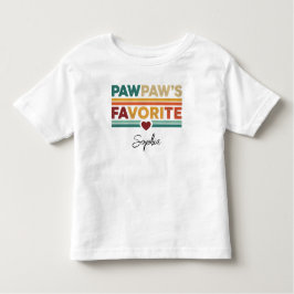 Pawpaw's Favorite Retro Simple Modern Script Name Kleinkind T-shirt
