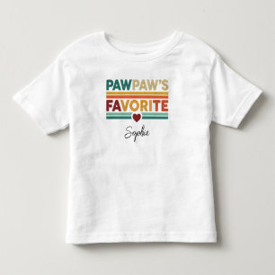 Pawpaws Lieblings-Retro-Einfach-Modern-Schrift-Nam Kleinkind T-shirt