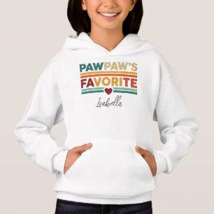 Pawpaws Lieblings-Retro-Einfach-Modern-Script-Name Hoodie