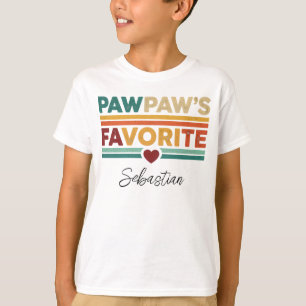 Pawpaws Lieblings-Retro-Einfach-Modern-Script-Name T-Shirt