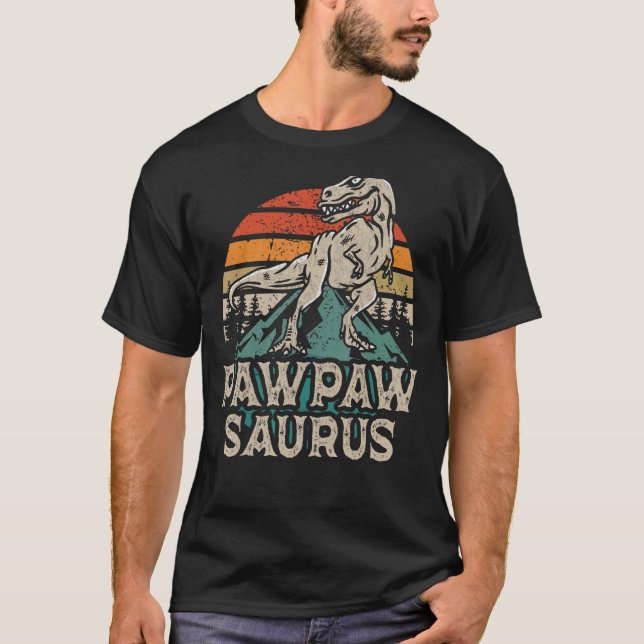 Pawpawsaurus Dinosaur Grandpa Pawpaw Saurus Vater T-Shirt (Vorderseite)