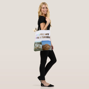 Pawprint-Begleiter Multi-Foto-Herz-Design Tasche