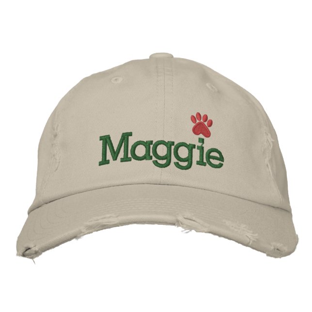 Pawprint Cap durch SRF Bestickte Baseballkappe (Vorderseite)