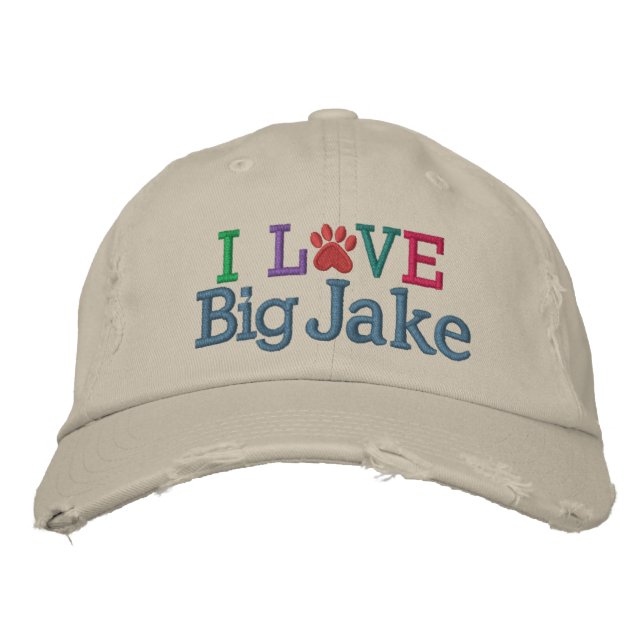 Pawprint Cap - Liebe Mein Hund ! von SRF Bestickte Kappe (Vorderseite)