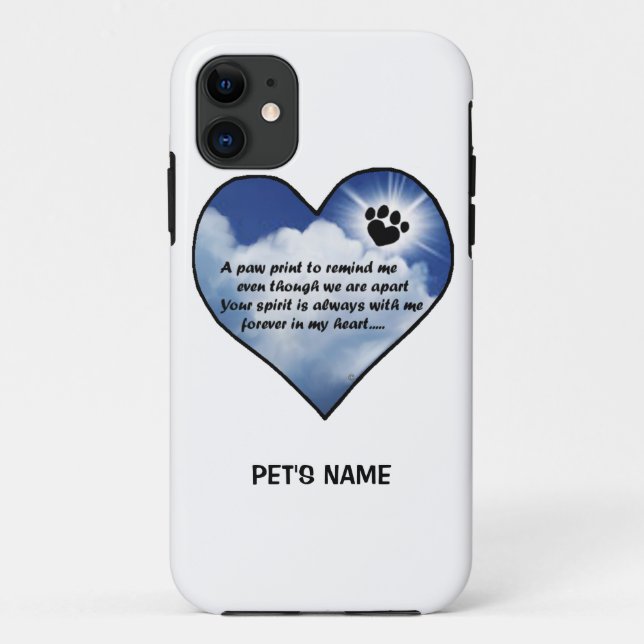 Pawprint Denkmal-Gedicht Case-Mate iPhone Hülle (Rückseite)