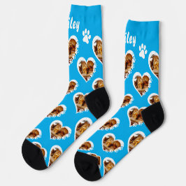 Pawprint Heart Pet Foto Socken