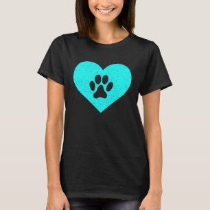 Pawprint Herz Vet Tech Wertschätzung Liebe Pfote P T-Shirt