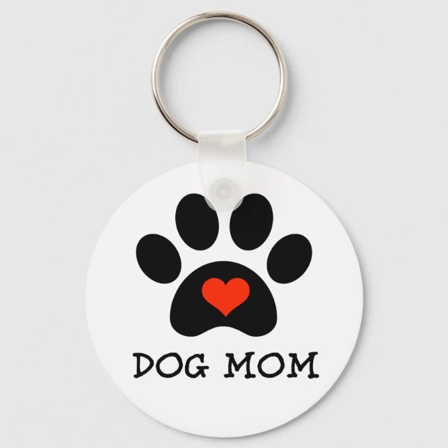 Pawprint Hund-Mama Schlüsselanhänger (Vorderseite)