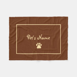 Pawprint Personalisierte Dog-Decken Fleecedecke