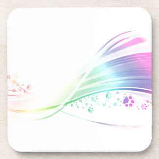 Pawprint Regenbogen Untersetzer