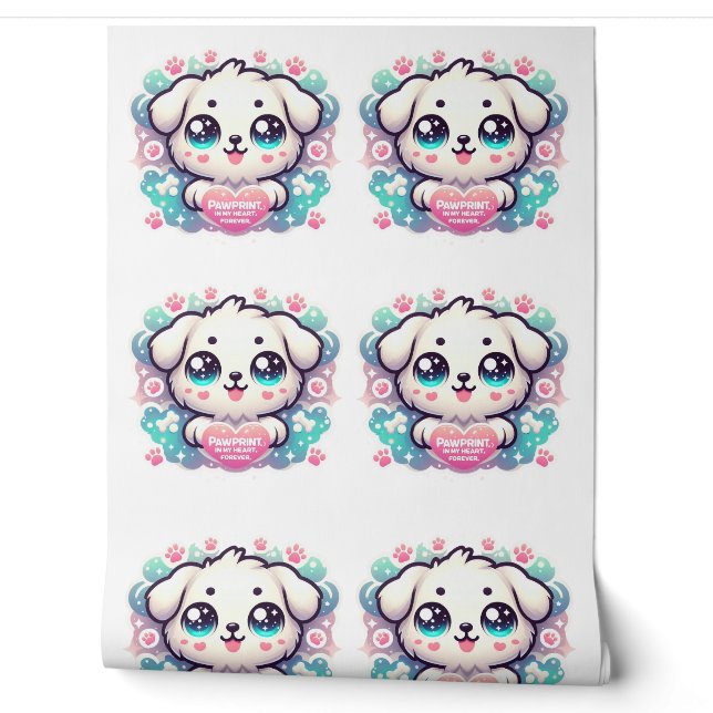 Pawprints auf meinem Herzen, Forever Kawaii Puppy Tapete (Abrollen)