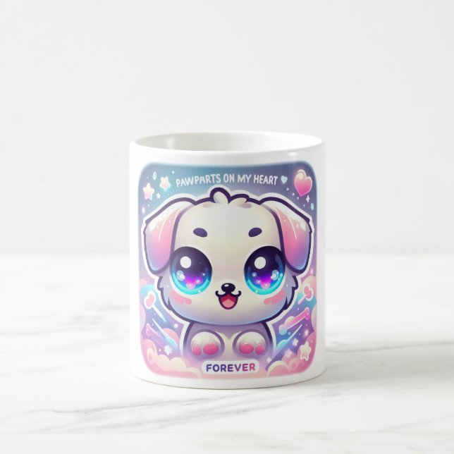 Pawprints auf My Heart Tasse Kawaii Welppy Niedlic (Mittel)
