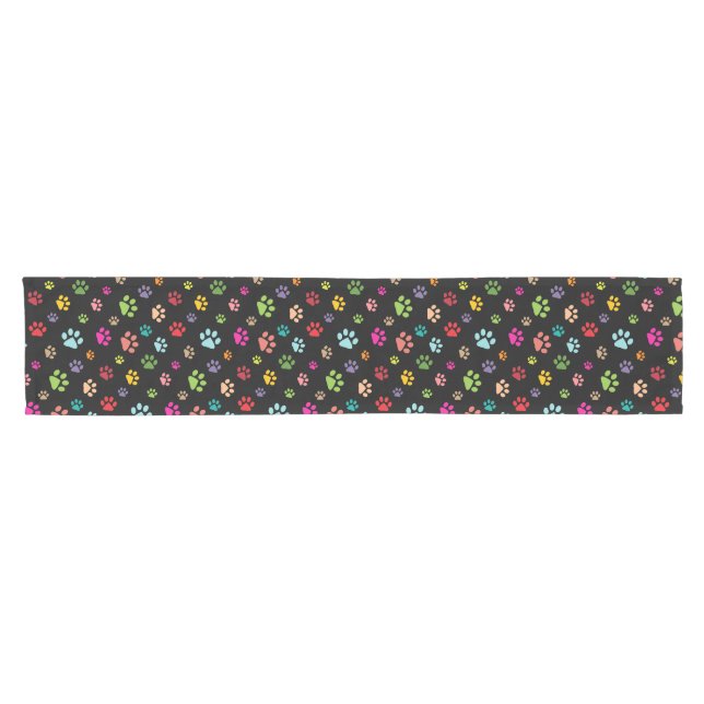 Pawprints Design Table Runner Kurzer Tischläufer (Horizontal)