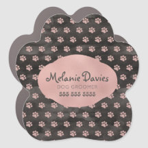 Pawprints Rose Gold Chien Grooming