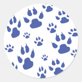Pawprints Runder Aufkleber