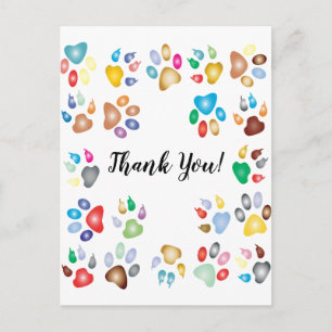 Pawprints von Pastell Postkarte