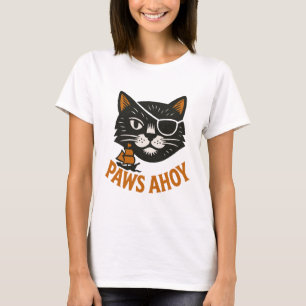 Paws Ahoy Piratenkatze T-Shirt