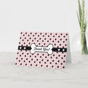 Paws and Bones Funny Design for Dog Lovers Dankeskarte