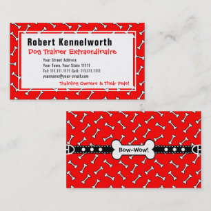 Paws and Bones Funny Design for Dog Lovers Visitenkarte