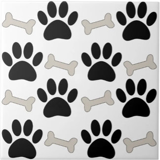 Paws And Bones Seamless Pattern Custom Fliese