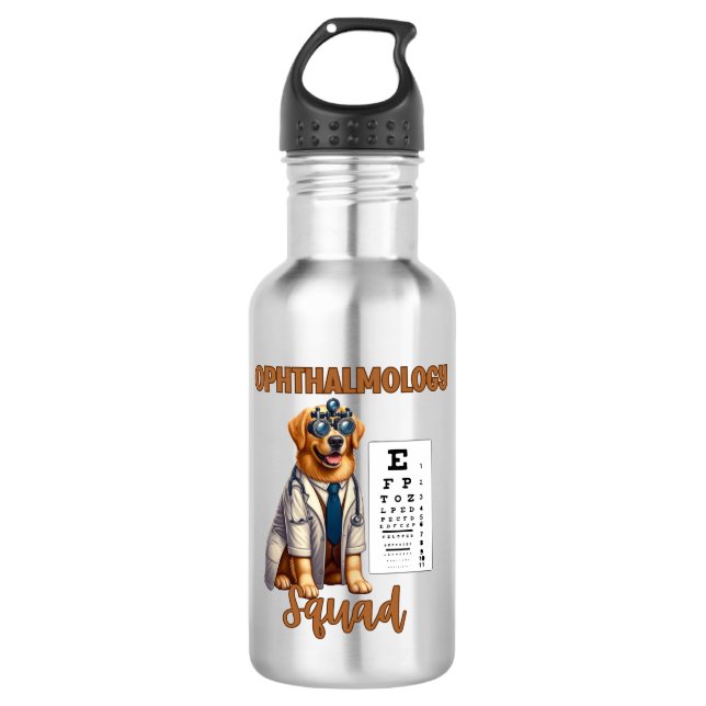 Paws and Vision Animal Ophthalmology Squad Edelstahlflasche (Vorderseite)
