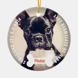 Paws & Bones Hund Lover Pet Erstes Weihnachtsfest  Keramik Ornament