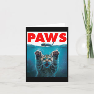 Paws Cat and Mouse Parody Humour Kitten Jagen Karte