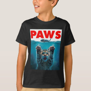 Paws Cat and Mouse Parody Humour Kitten Jagen T-Shirt
