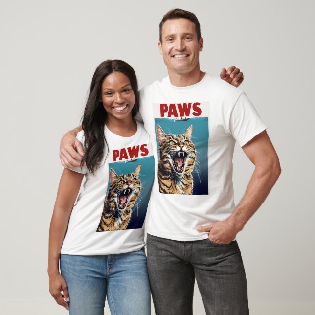 PAWS Cat Design T - Shirt (Unisex)