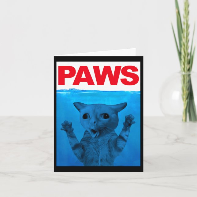Paws Cat Meme Spaß Funny Kitty Lover Funny Cats D Karte (Vorderseite)