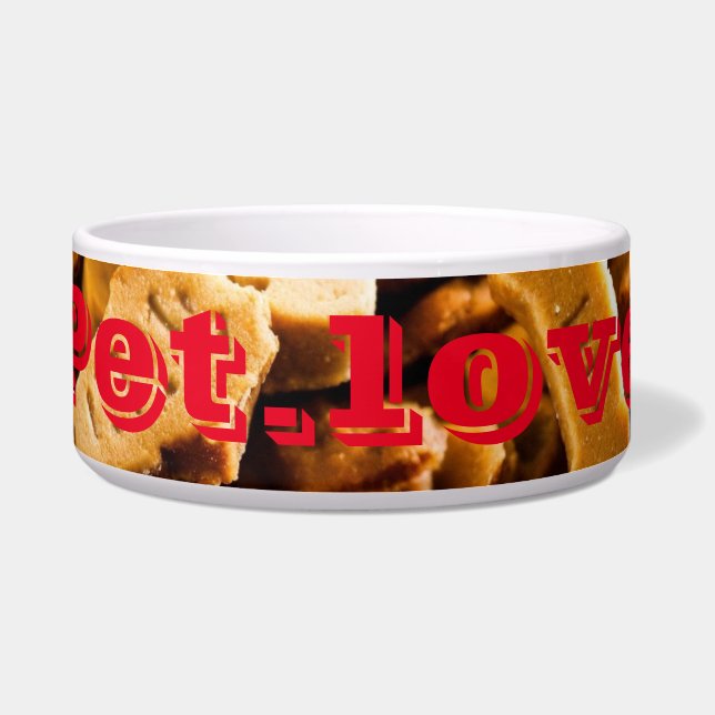 "Paws & Chow: Keramik Pet Bowl - Mit Liebe infundi Napf (Vorderseite)