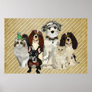 Paws, Claws & Feathers Art Poster