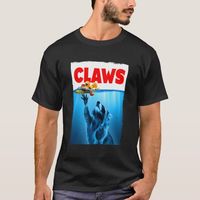 Paws Claws Trash Panda für Raccoon T-Shirt (Vorderseite)