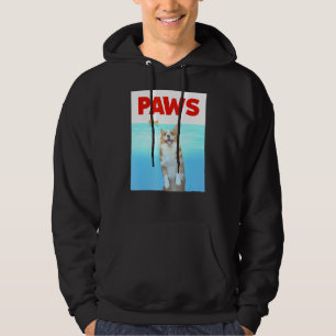 Paws Dog Parody 80er Corgi Shark Funny Dog Hoodie