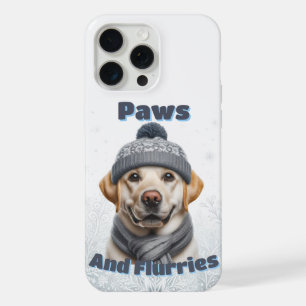 Paws & Flurries - Winter-Hund-Design iPhone 15 Pro Max Hülle