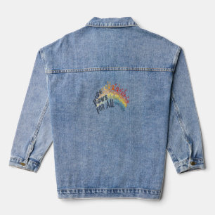 Paws for All – Regenbogen-Pfotenabdruck-Einheit Jeansjacke