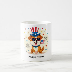 Päws for Freedom 4. Juli Tasse - Niedliches Patrio