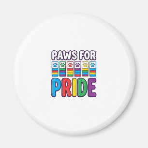 Paws for Pride Regenbogen-Pfotenabdruck Haustierli Magnet