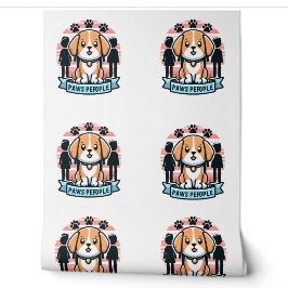 Paws Funny Dog & Human Equality Wall Mural Tapete