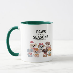 Paws für alle Jahreszeiten: Die Feiertagsedition Tasse