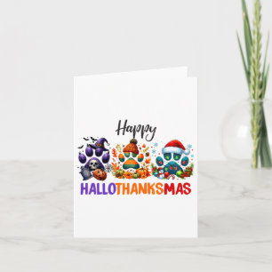 Paws Happy Hallothanksmas Halloween Erntedank C Karte