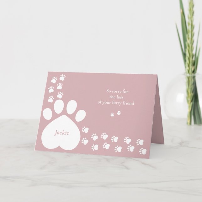 Paws Haustier Katze Verlust von Welpe Karte (Vorderseite)
