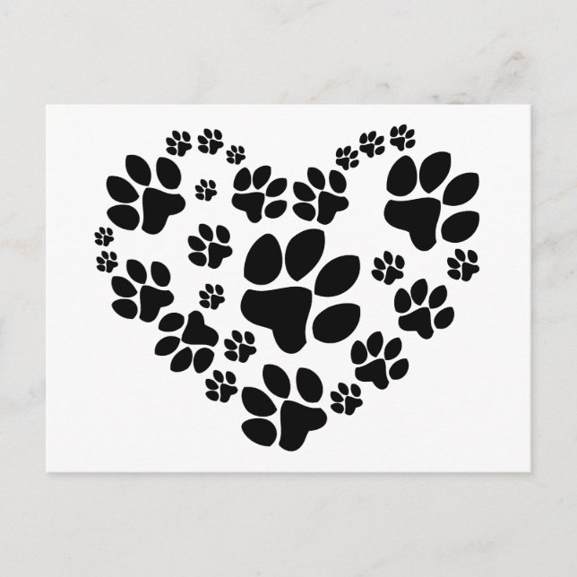 Paws Heart Postkarte (Vorderseite)
