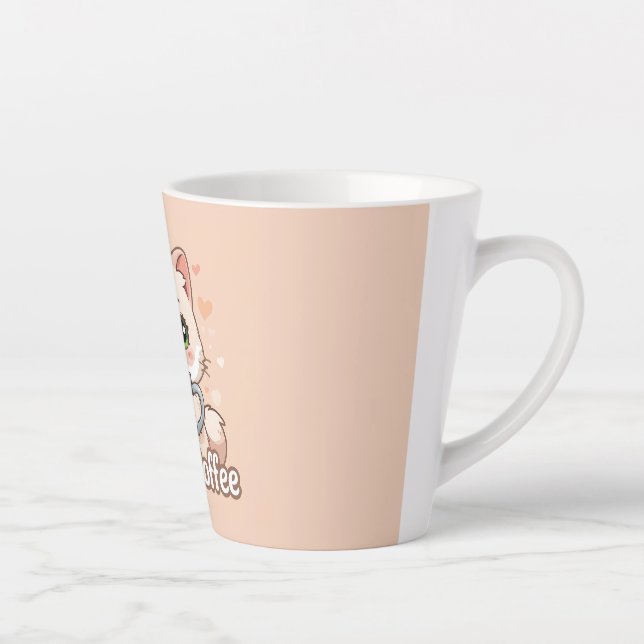 Paws, Hörer und heißer Kaffee: Die Kawaii Kitty Milchtasse (Rechts)