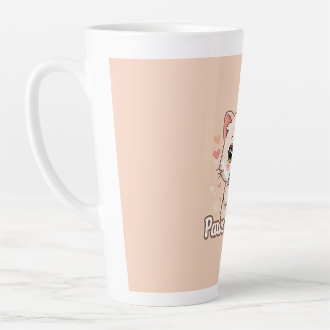 Paws, Hörer und heißer Kaffee: Die Kawaii Kitty Milchtasse (Links)