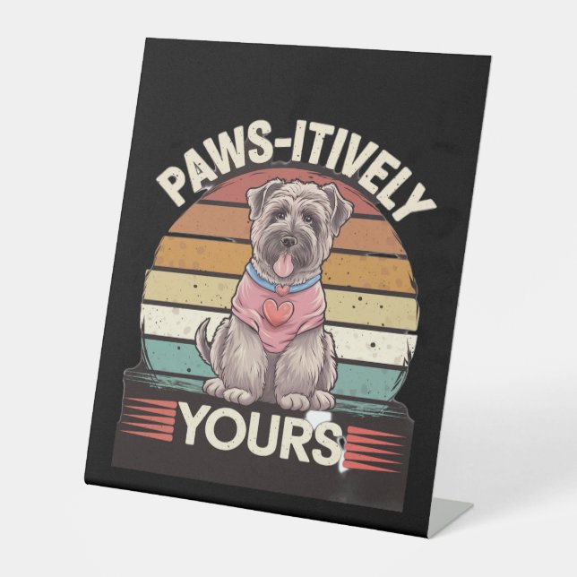 Paws-Hund Sockelschild (Vorderseite)