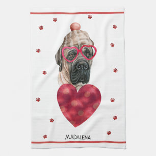 Paws Hundeliebhaber Valentinsgeschenk Englische Ma Geschirrtuch