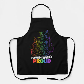 Paws i-itiv stolz Niedlich Kitten Rainbow Cat Feli Schürze