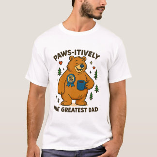 Paws-itiv der Beste Vater-Bär T-Shirt