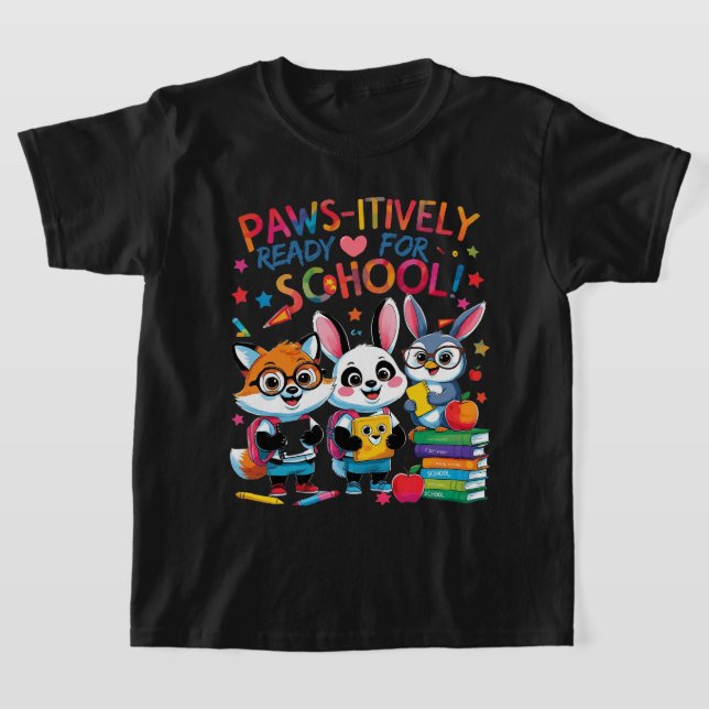 Paws-itively bereit für die Schule! T-Shirt (Ablage )